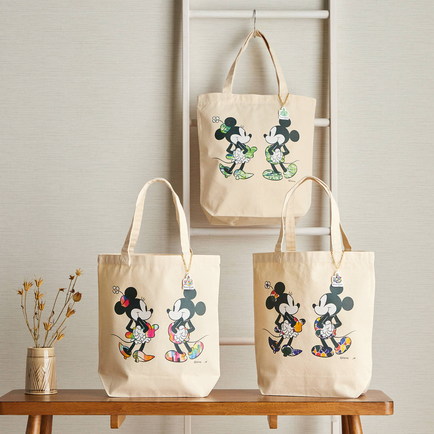 Disney Heralbony チャーム付きトートバッグ ミッキー ミニー ディズニー Heralbony 通販のベルメゾンネット Disney Heralbony チャーム付きトートバッグ ミッキー ミニー ディズニー Heralbony 通販のベルメゾンネット