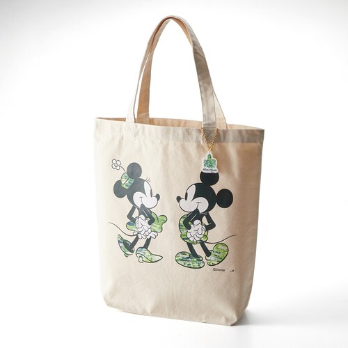 【Disney × HERALBONY】 チャーム付きトートバッグ「ミッキー＆ミニー」