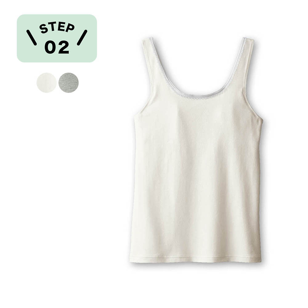 【はつブラ(R)】はつぶら(R)カップ付きタンクトップ 【子供インナー】 【はつブラ(R)】はつぶら(R)カップ付きタンクトップ 【子供インナー】