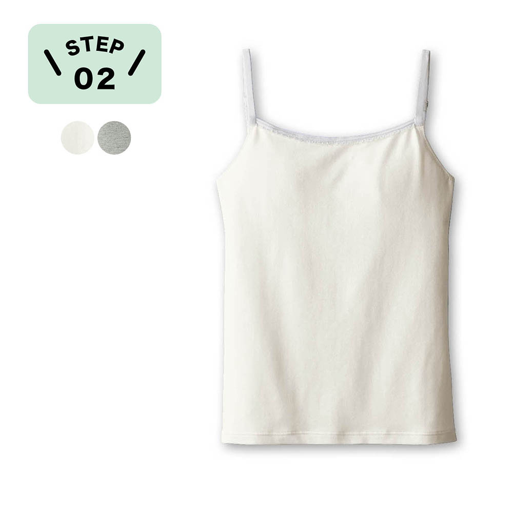 【はつブラ(R)】はつぶら(R)カップ付きキャミソール 【子供インナー】 【はつブラ(R)】はつぶら(R)カップ付きキャミソール 【子供インナー】