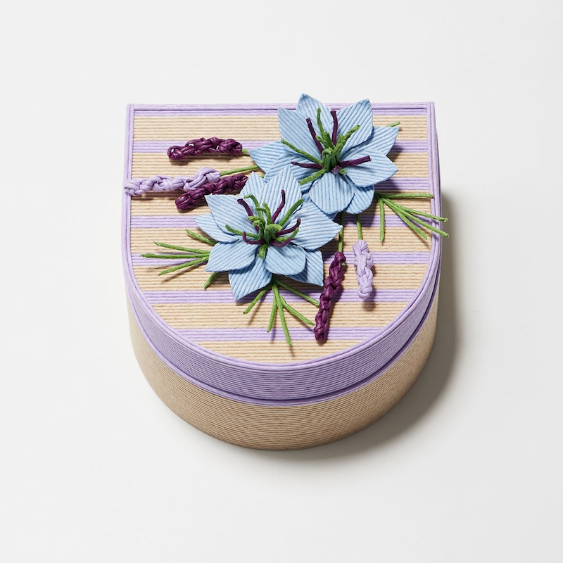 ニゲラとラベンダー／約10.5×10.5×5(高さ)cm