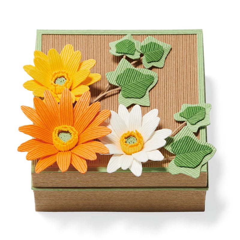 ガーベラとアイビー／約10.5×10.5×5(高さ)cm