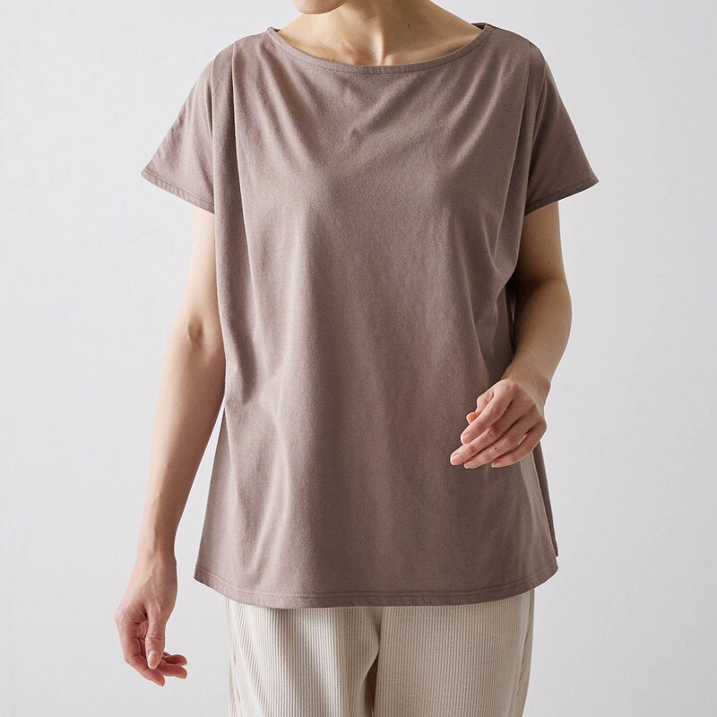 さっと乾く綿混肩タック入りルームTシャツ【吸水速乾】(サラリスト/Salalist)｜通販のベルメゾンネット