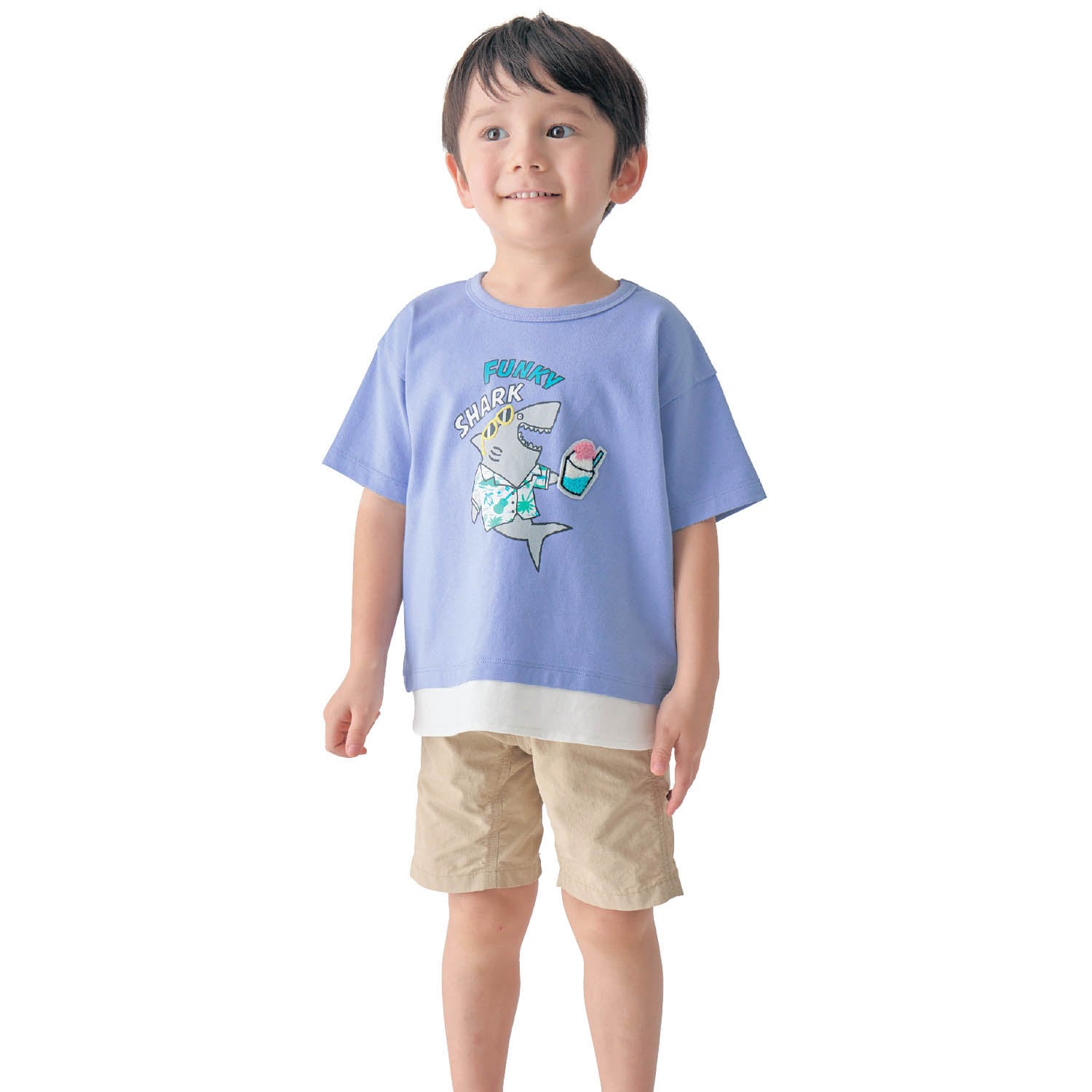 夏の主役！裾レイヤード風半袖Ｔシャツ（子供服 Tシャツ/カットソー