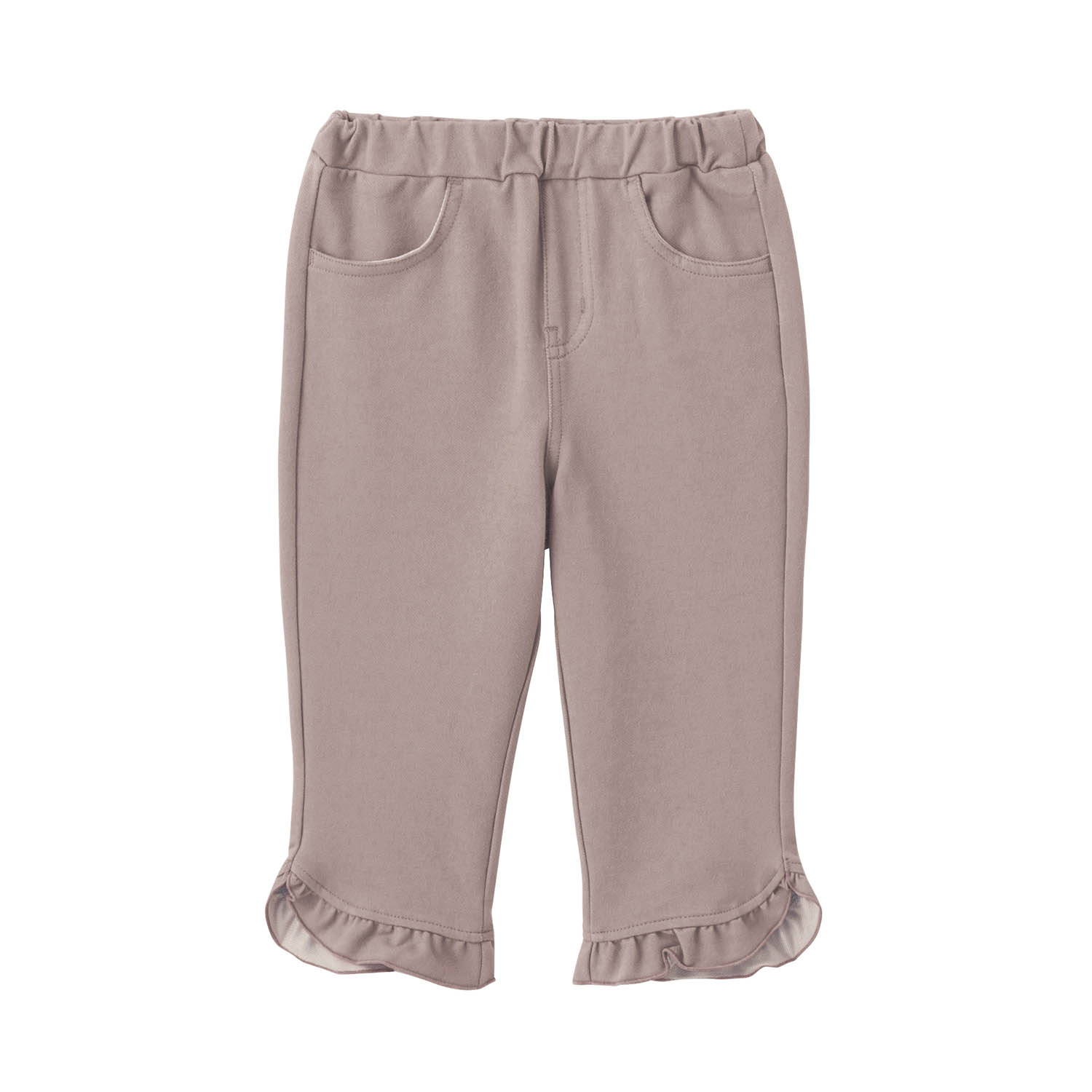 【ベルメゾン】【7月2日までお得】 うしろ姿もかわいいポケットリボン裾フリルパンツ 【子供ズボン】