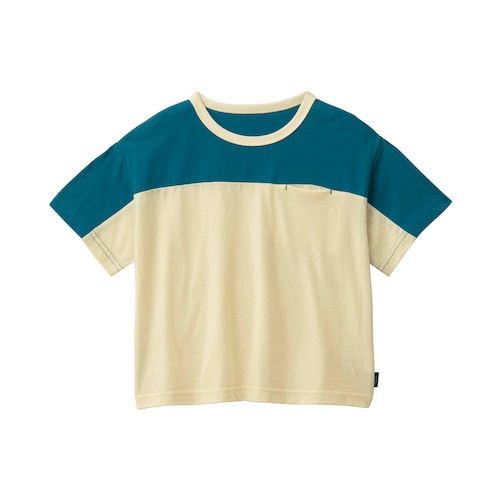 薄くて涼しい切替え半袖Ｔシャツ 【子供服】
