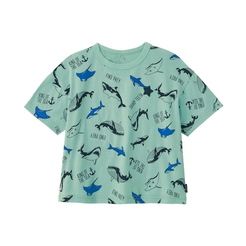 名札ココ薄くて涼しい総柄プリント半袖Ｔシャツ 【子供服】