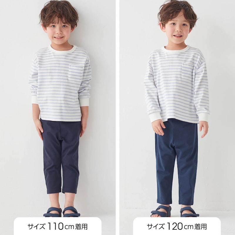 サイズ別着用比較／モデル身長107cm