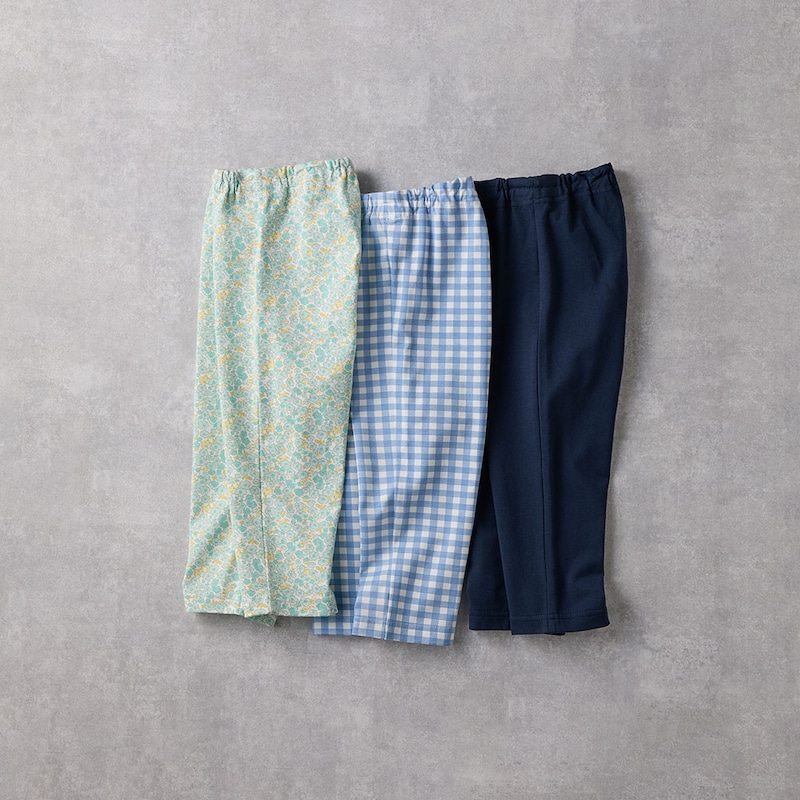 ネイビー＆ライトブルーギンガム＆ライトグリーンフラワー(26年春新色)