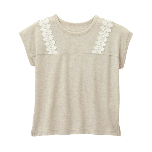 薄くて涼しいフレンチスリーブレースＴシャツ 【子供服 半袖】