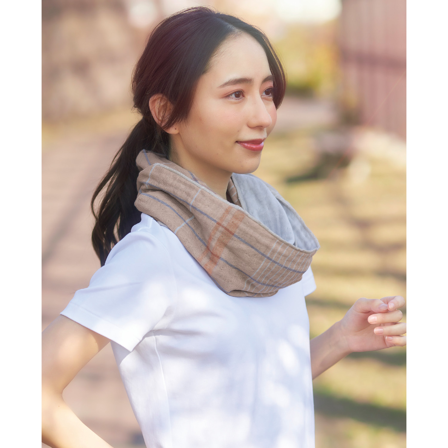 【ベルメゾン】さらっと汗を吸って乾く綿素材の3重ガーゼタオルスヌード