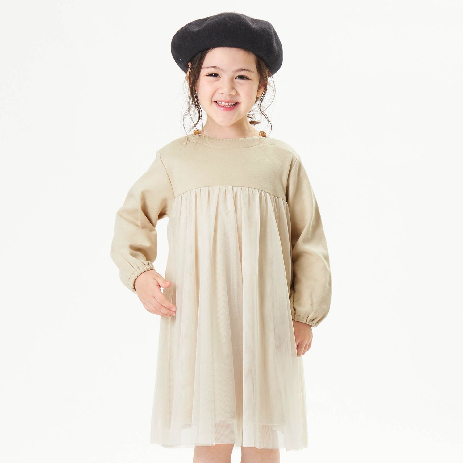 チュール長袖ワンピース 女の子 子供服 セラフ Seraph 通販のベルメゾンネット チュール長袖ワンピース 女の子 子供服 セラフ Seraph 通販のベルメゾンネット