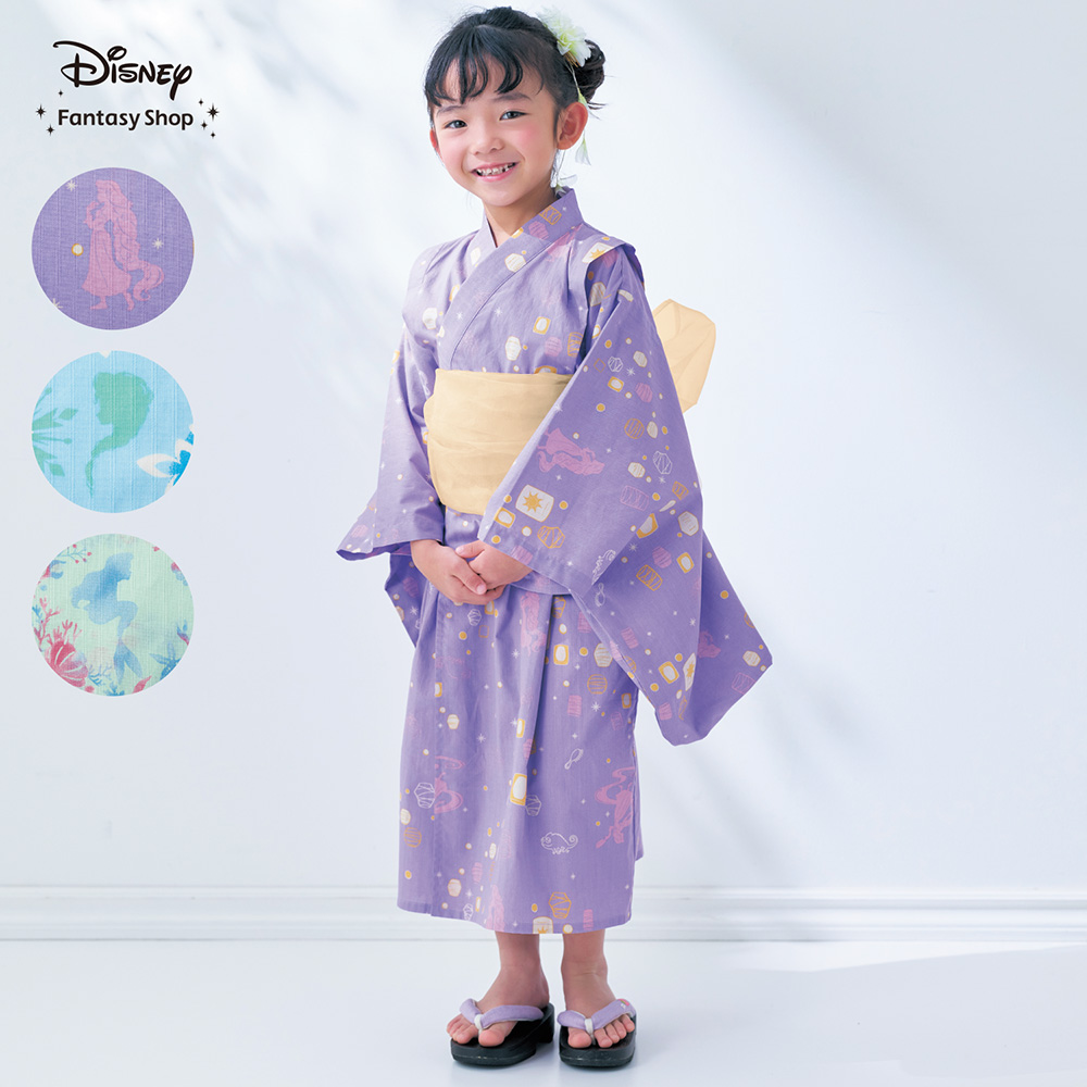 【ディズニー/Disney】サマーワンピースとしても使える!キャラクターモチーフの2WAY浴衣セット(選べるキャラクター)