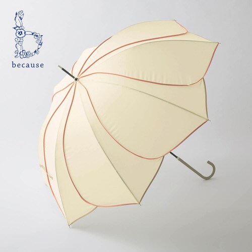 【23年春新作】【モニター人気】 フラワー型パイピング晴雨兼用長傘