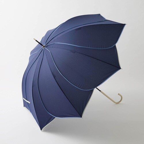 【23年春新作】【モニター人気】 フラワー型パイピング晴雨兼用長傘