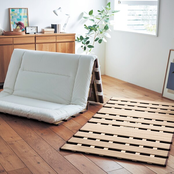 【ベルメゾン】軽量!3つ折り桐すのこベッド