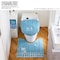 チェックデザインのトイレマット＆フタカバー（単品・セット）「スヌーピー」