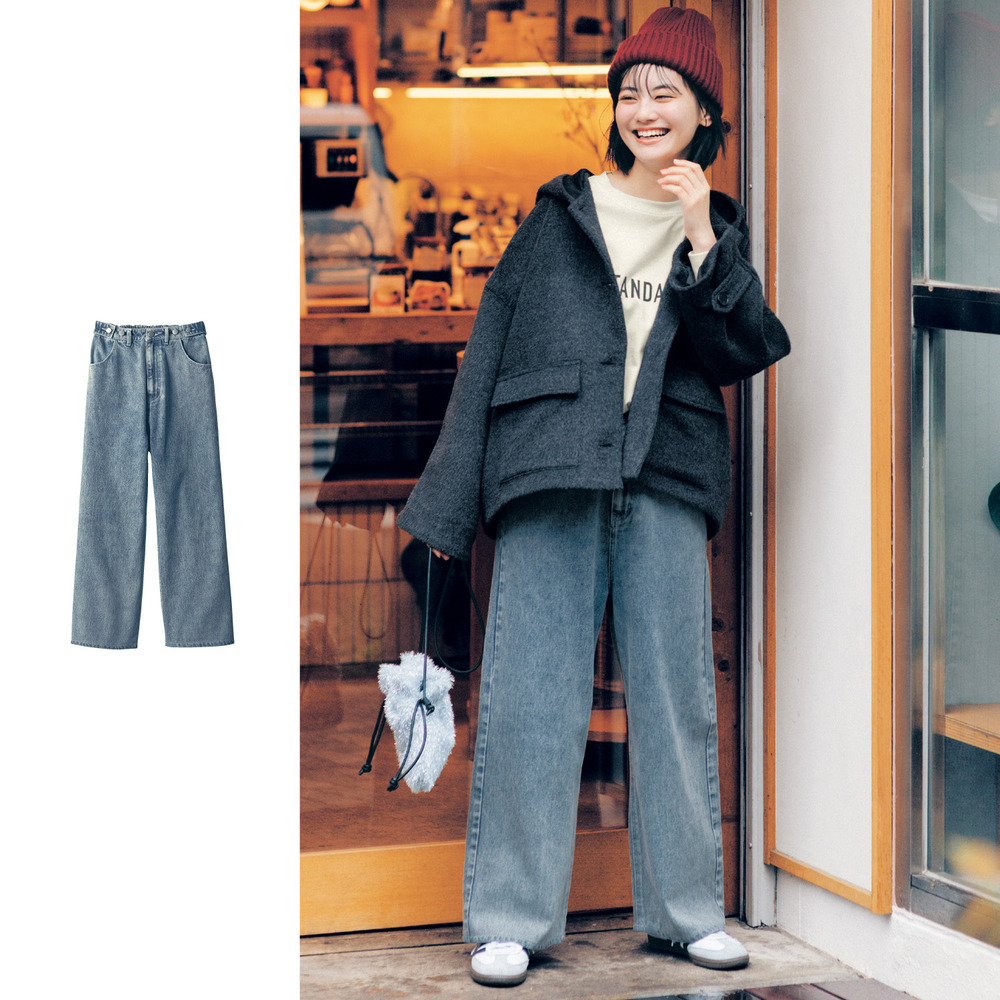 【STANDARD me】ウエストボタンバギーデニムパンツ 【子供ズボン】 【STANDARD me】ウエストボタンバギーデニムパンツ 【子供ズボン】