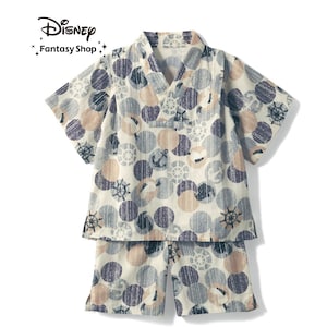 【ディズニー/Disney】子どもの夏が輝く!キッズダブルガーゼかぶり甚平パジャマ(選べるキャラクター)