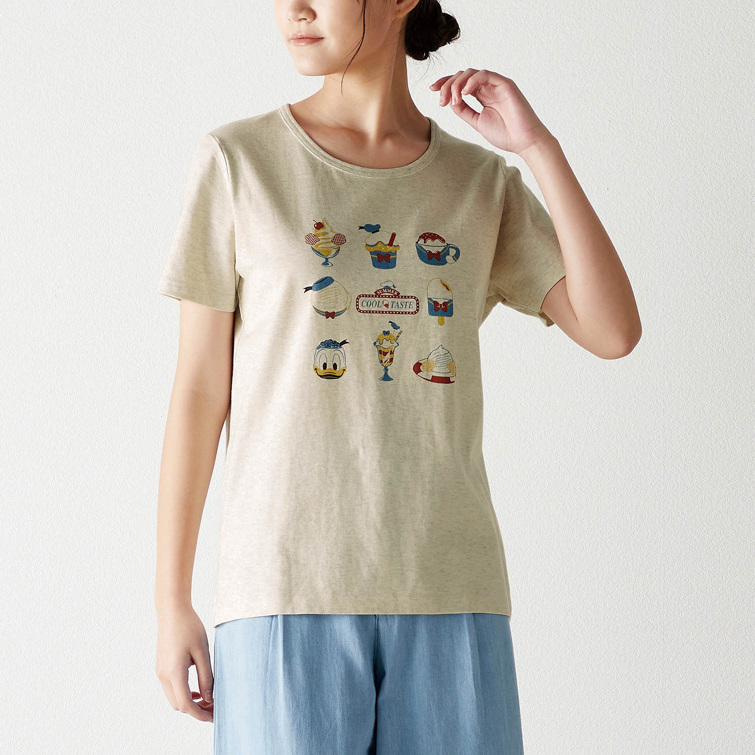 身生地綿100％半袖Tシャツ（選べるキャラクター）(ディズニー/Disney