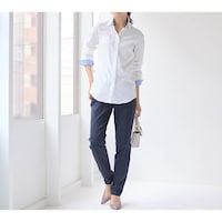 モデル身長170cm／M・股下68cm　※写真は撮影用のため股下+6cmになります。