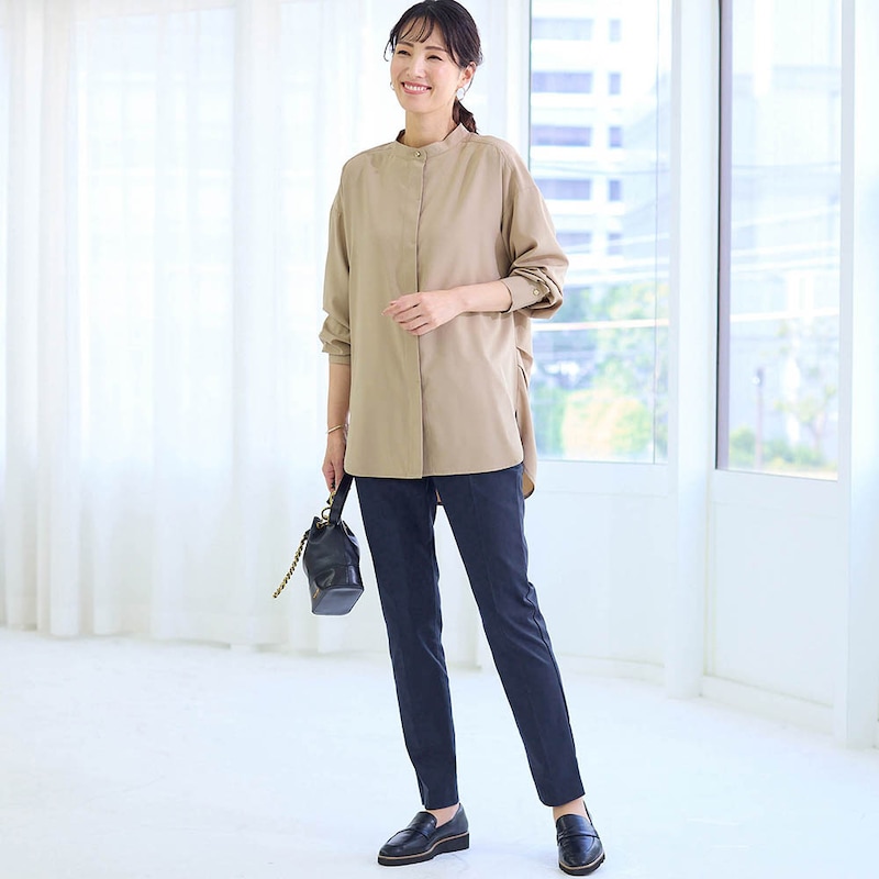 モデル身長173cm／M・股下68cm　※写真は撮影用のため股下+6cmになります。