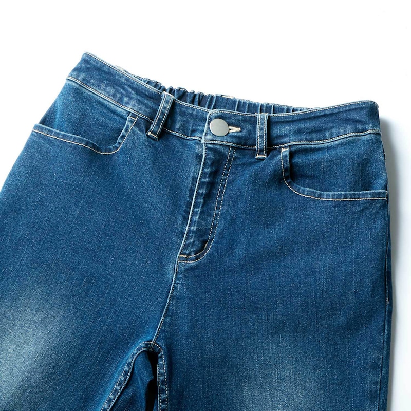 ウエストあきの角を丸くして前かがみになっても痛くなりにくい