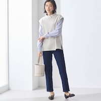 モデル身長168cm／M・股下70cm ※写真は撮影用のため股下+6cmになります。