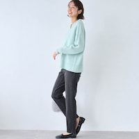 モデル身長169cm／M・股下70cm ※写真は撮影用のため股下+6cmになります。