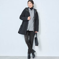 モデル身長168cm／M・股下70cm ※写真は撮影用のため股下+6cmになります。