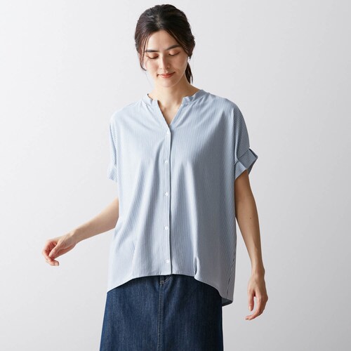 スキッパーネックカットソーシャツ 【大きいサイズ】