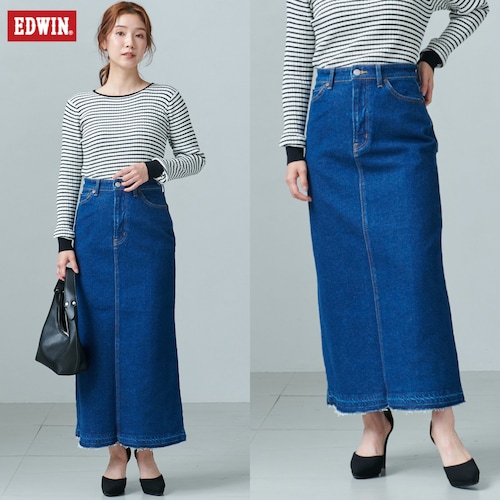 【EDWIN】essentials デニムフレアスカート