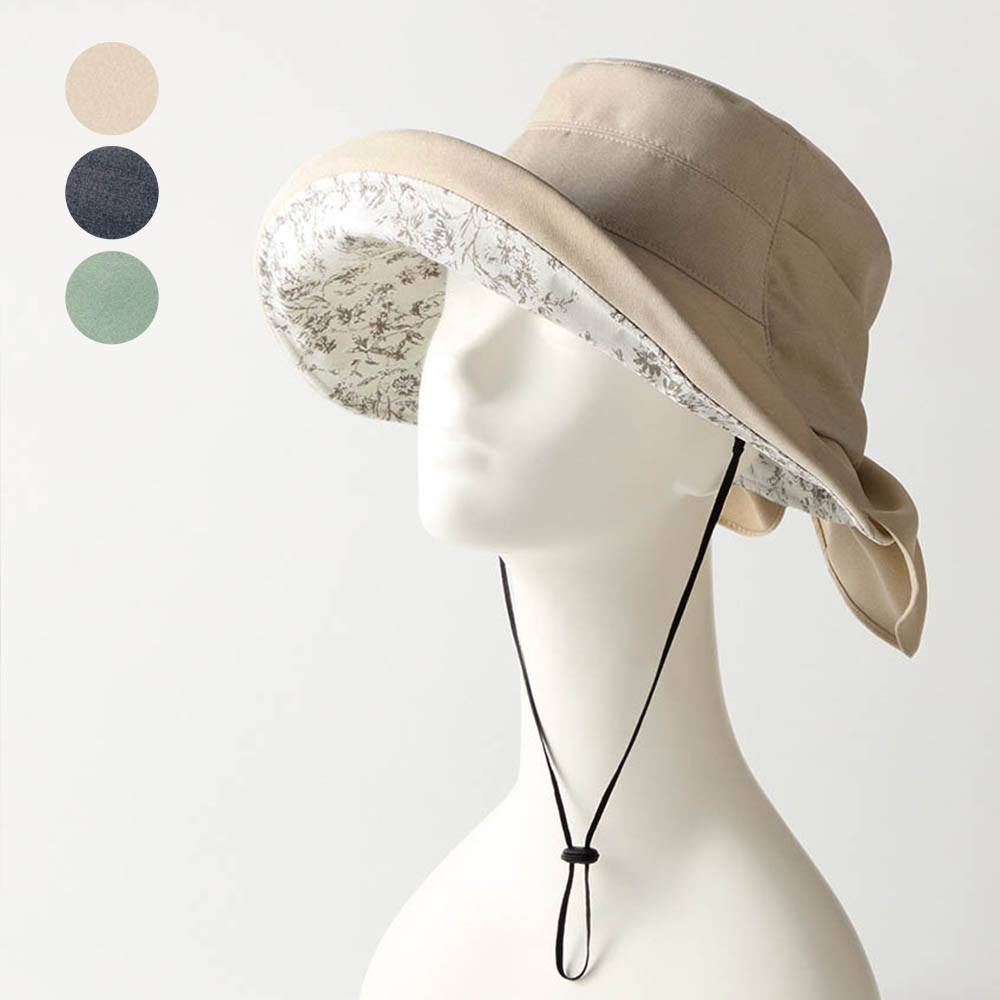 【スタイルノート/StyleNote】日よけクロス付きつば広ハット