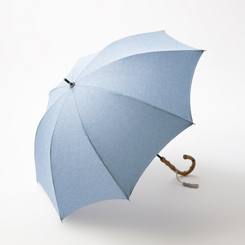 生地調素材使い晴雨兼用長日傘 【UV対策】