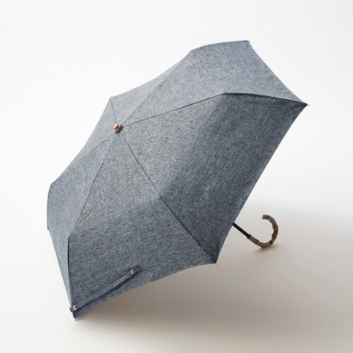 生地調素材使い晴雨兼用折りたたみ日傘 【UV対策】
