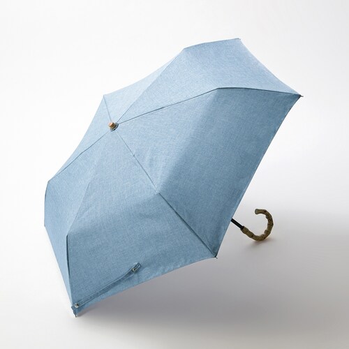 生地調素材使い晴雨兼用折りたたみ日傘 【UV対策】