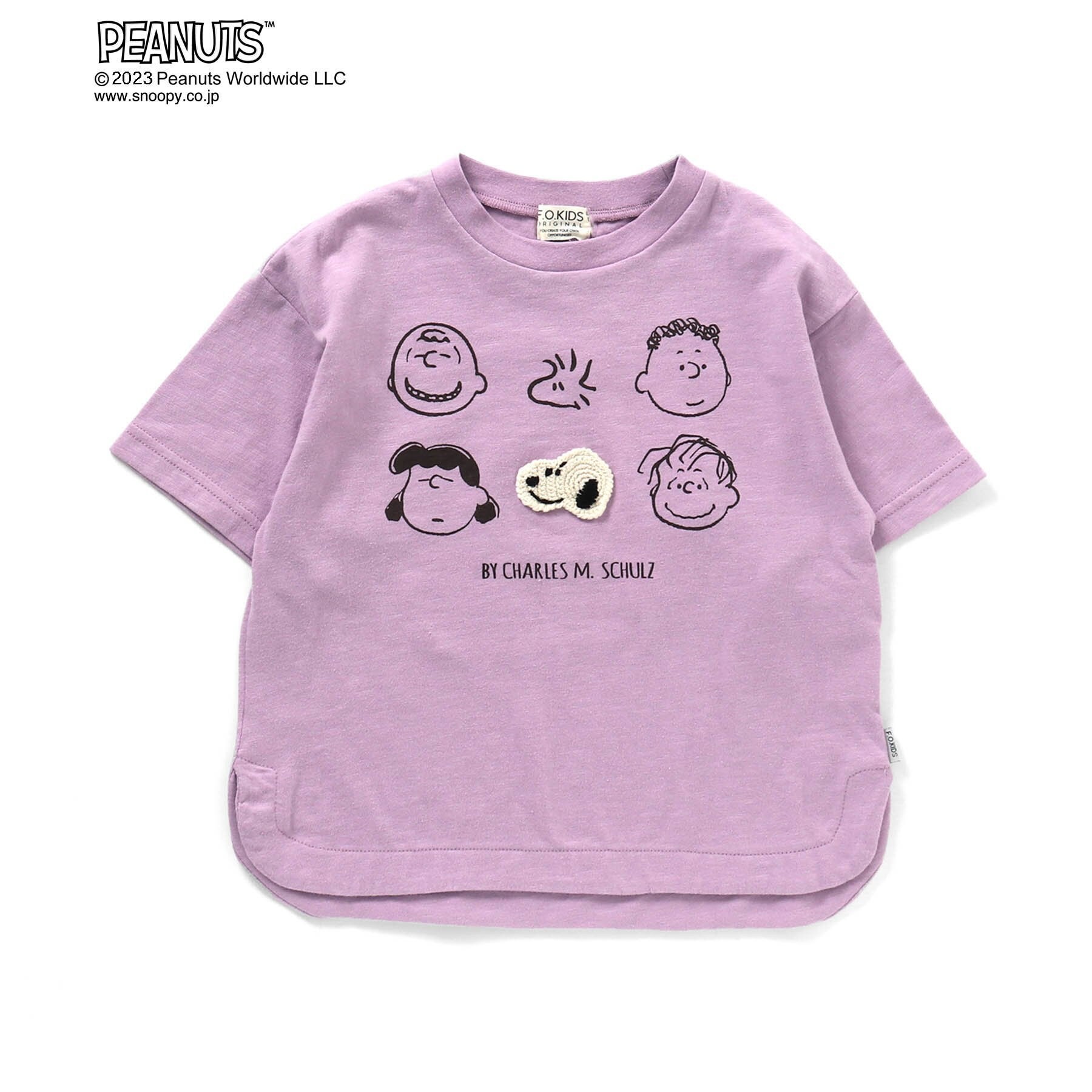 アップリケ刺繍半袖Tシャツ「スヌーピー」(ピーナッツ/PEANUTS)｜通販