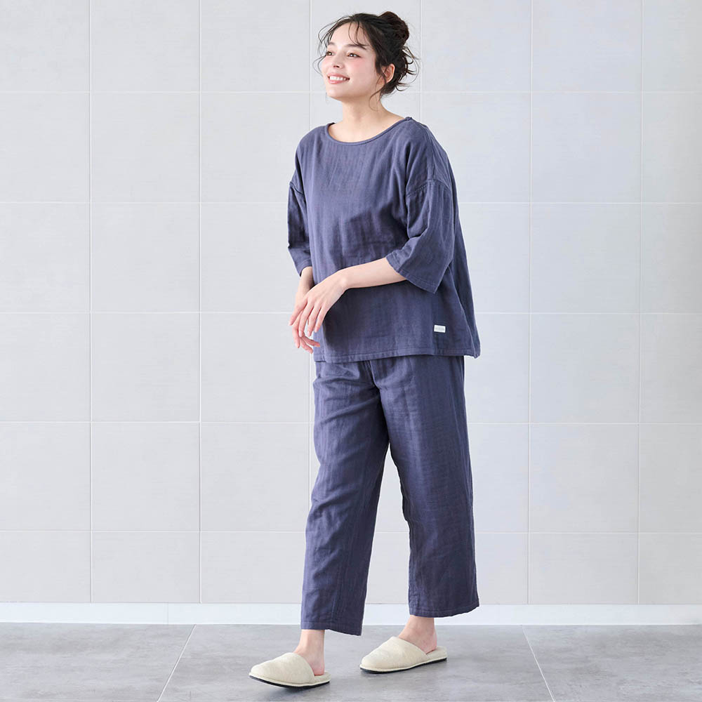 三重ガーゼの縫い代が肌にあたりにくいパジャマ 三重ガーゼの縫い代が肌にあたりにくいパジャマ