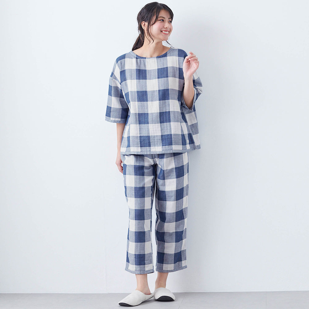三重ガーゼの縫い代が肌にあたりにくいパジャマ 三重ガーゼの縫い代が肌にあたりにくいパジャマ