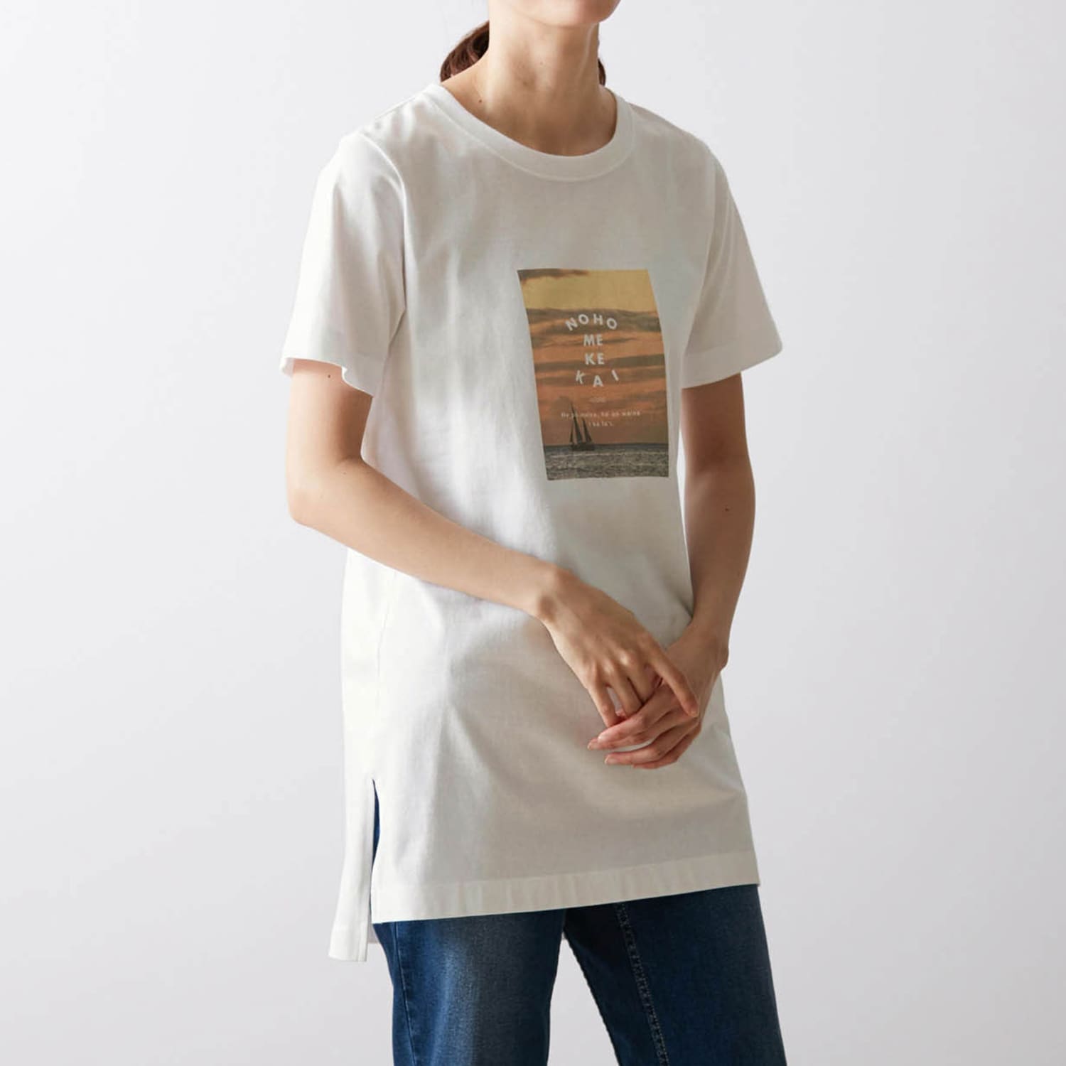 【8月1日再値下げ】 プリントチュニックTシャツ