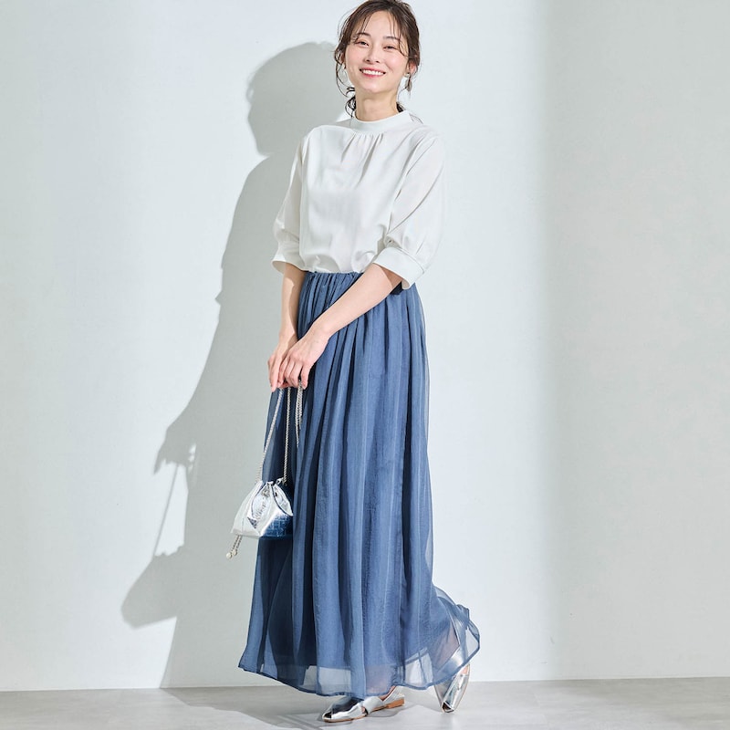 モデル身長166cm／M・総丈88cm　※写真は撮影用のため、総丈+6cmになります。