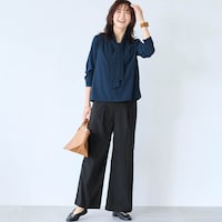 モデル身長172cm／M・股下62cm※写真は撮影用のため股下+6cmになります。ブラック着用