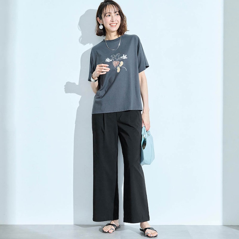 モデル身長169cm／M・股下62cm　※写真は撮影用のため、股下+6cmになります。