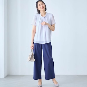 モデル身長168cm／M・股下62cm ※写真は撮影用のため股下+6cmになります。ブルー着用