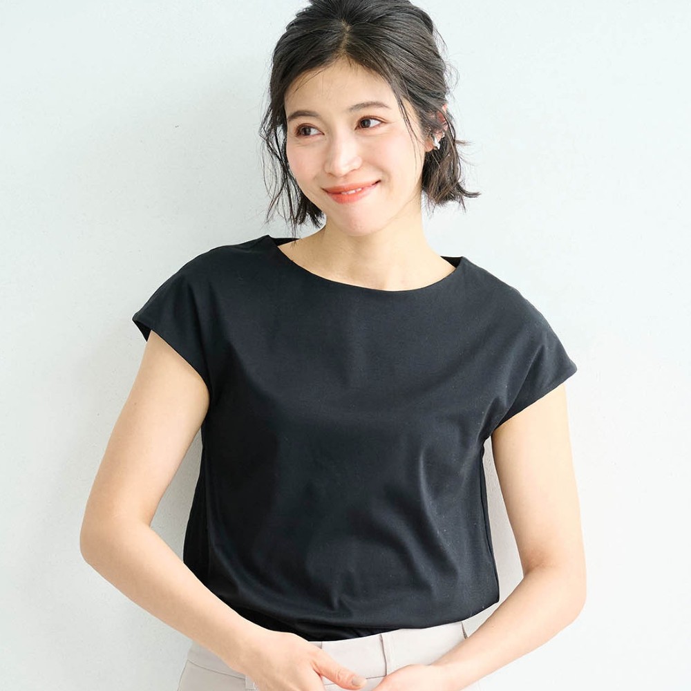 【スタイルノート/StyleNote】身頃二重フレンチスリーブカットソー[日本製]