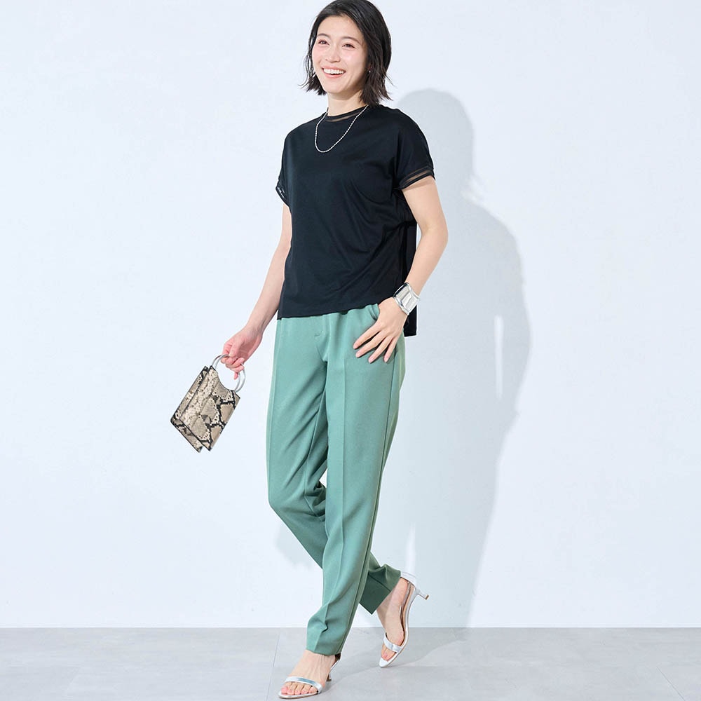 Belvest リネンパンツ単品 ベルメゾン ワイドパンツ レディースパンツ レディース 女性