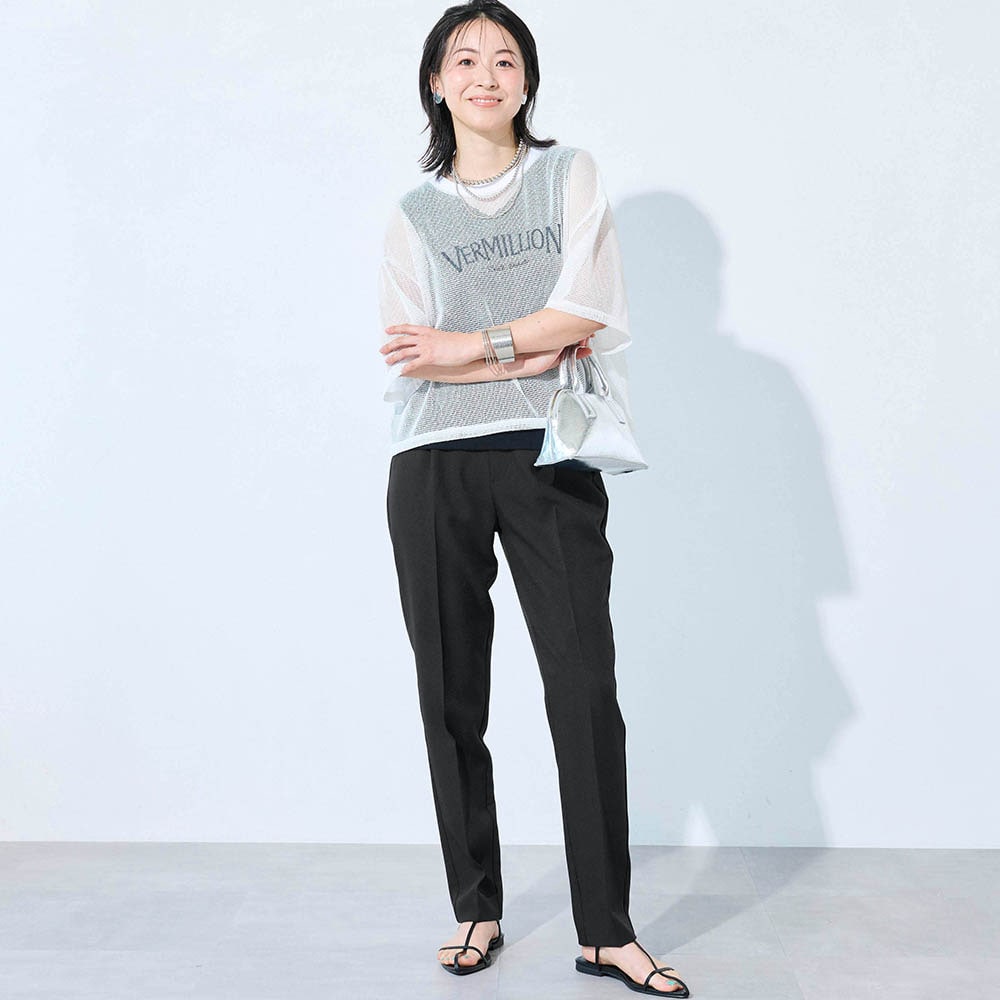 Belvest リネンパンツ単品 ベルメゾン ワイドパンツ レディースパンツ レディース 女性