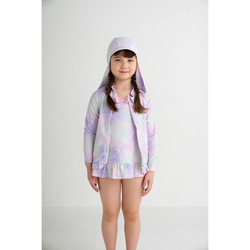 パープル（シェル）着用イメージ※帽子は付属しません