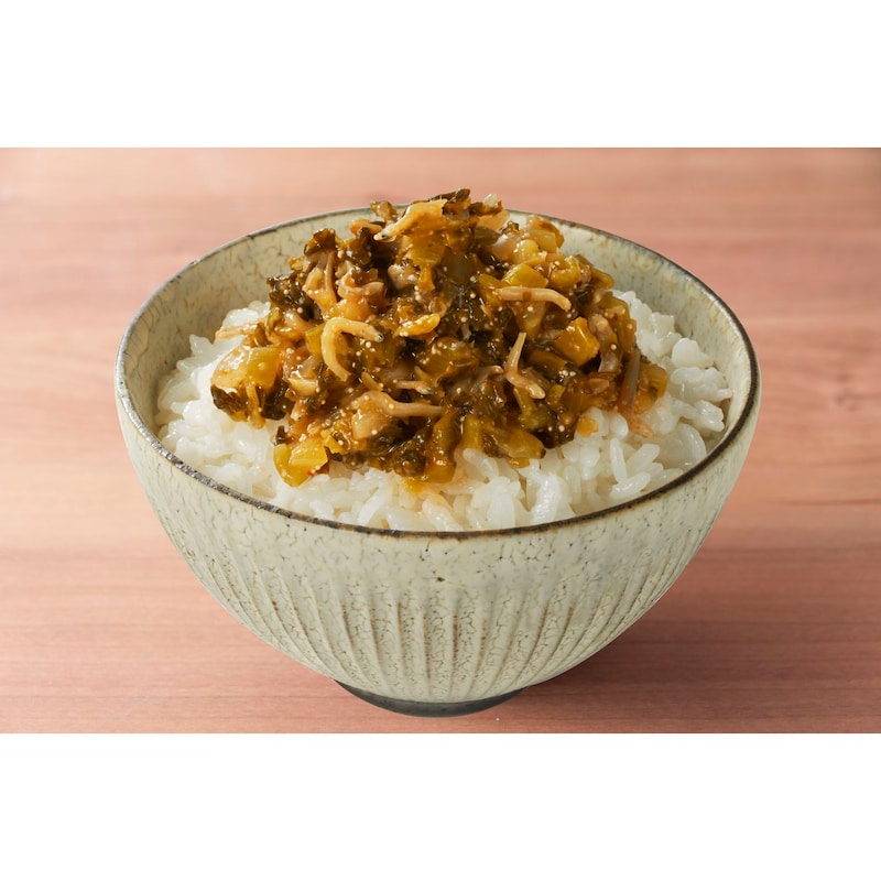 盛り付け例（明太子ちりめん高菜）
