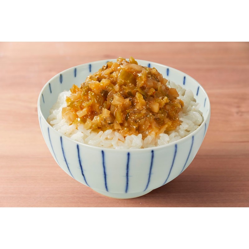 盛り付け例（明太子ピリ辛菜）